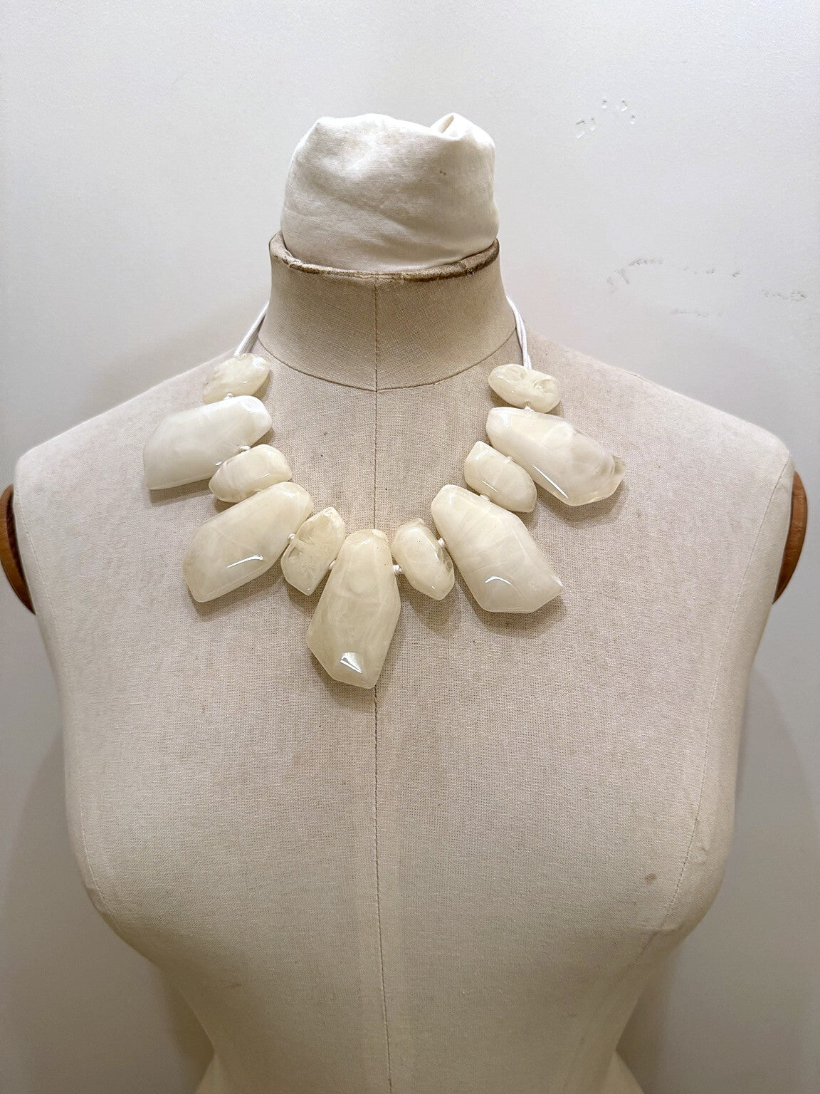 The Family Jewels milky quartz statement necklace