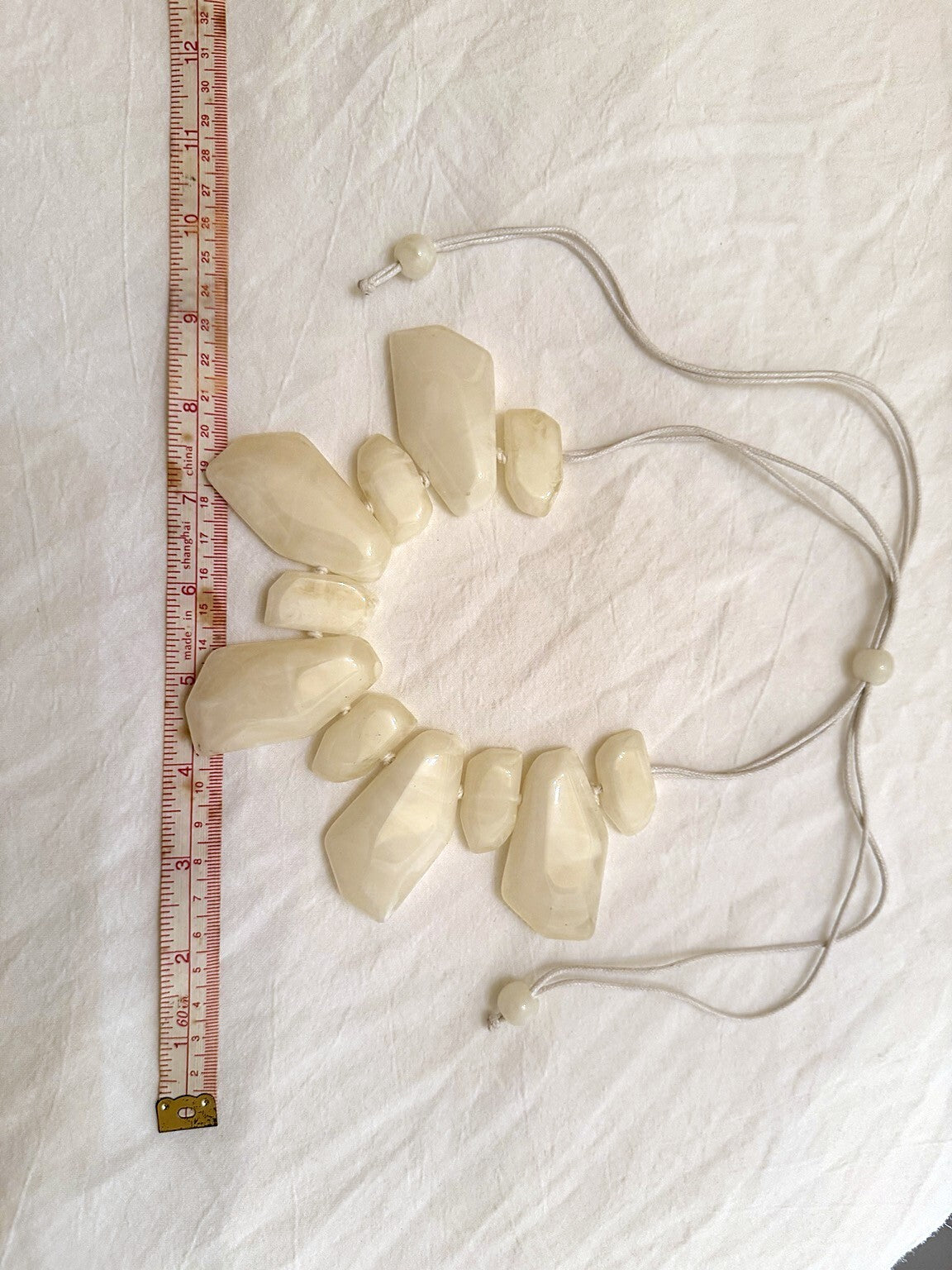The Family Jewels milky quartz statement necklace