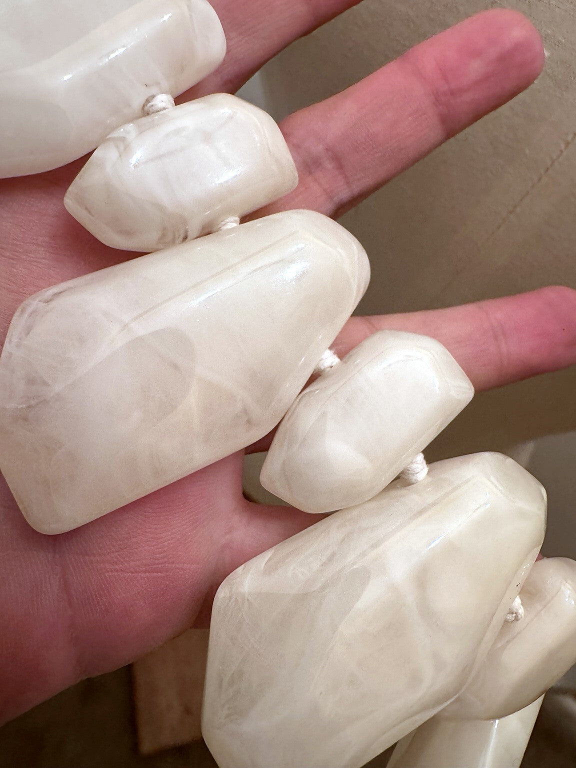 The Family Jewels milky quartz statement necklace
