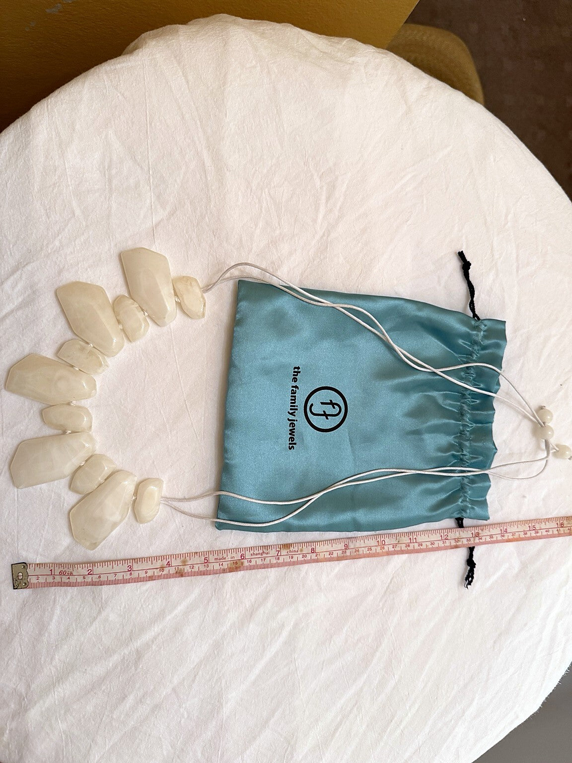 The Family Jewels milky quartz statement necklace