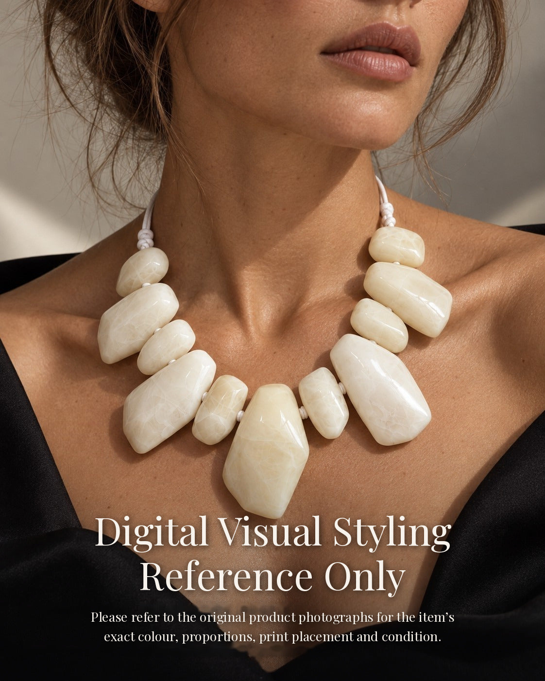 The Family Jewels milky quartz statement necklace