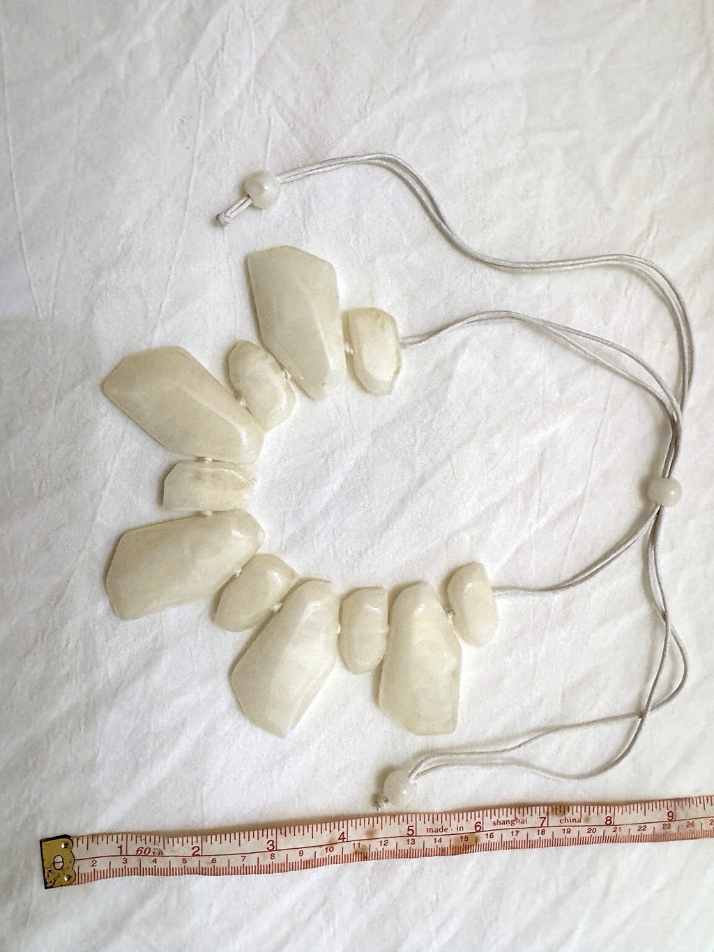 The Family Jewels milky quartz statement necklace