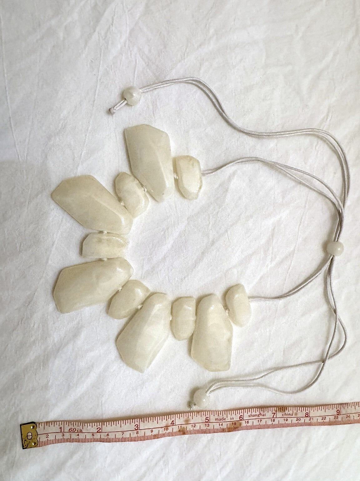 The Family Jewels milky quartz statement necklace